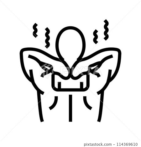 heat therapy line icon vector illustration heat therapy line icon vector illustration 114369610