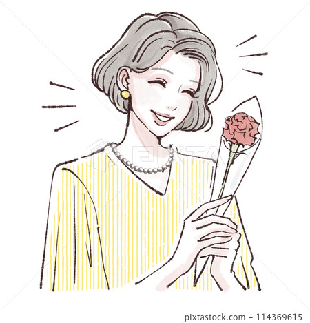 母親節/康乃馨/媽媽/媽媽/婆婆/禮物/花/花束感謝媽媽一直以來/插畫素材 母親節/康乃馨/媽媽/媽媽/婆婆/禮物/花/花束感謝媽媽一直以來/插畫素材 114369615