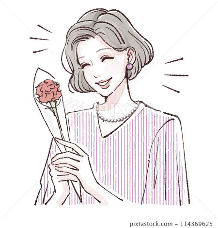 母親節/康乃馨/媽媽/媽媽/婆婆/禮物/花/花束感謝媽媽一直以來/插畫素材 母親節/康乃馨/媽媽/媽媽/婆婆/禮物/花/花束感謝媽媽一直以來/插畫素材 114369625