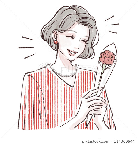 母親節/康乃馨/媽媽/媽媽/婆婆/禮物/花/花束感謝媽媽一直以來/插畫素材 母親節/康乃馨/媽媽/媽媽/婆婆/禮物/花/花束感謝媽媽一直以來/插畫素材 114369644