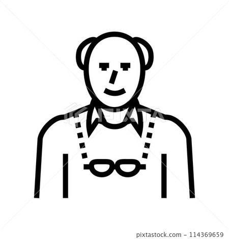 elderly old man line icon vector illustration elderly old man line icon vector illustration 114369659