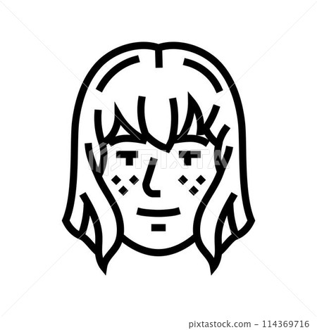 kawaii makeup line icon vector illustration kawaii makeup line icon vector illustration 114369716