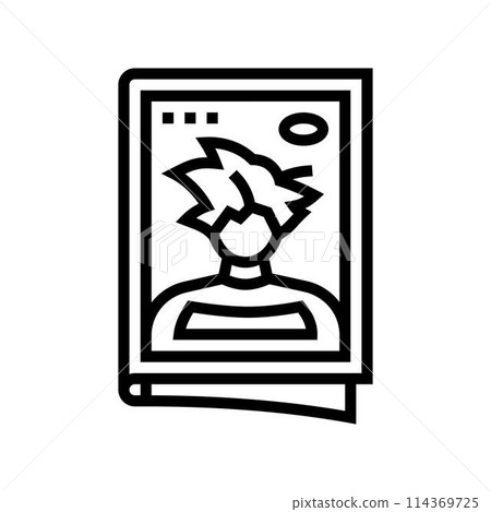 manga kawaii line icon vector illustration manga kawaii line icon vector illustration 114369725