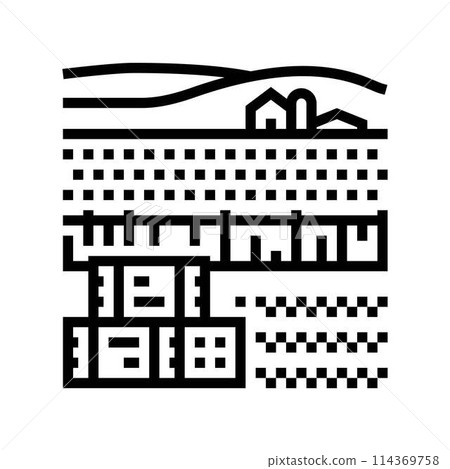 haystack farm farmer line icon vector illustration haystack farm farmer line icon vector illustration 114369758