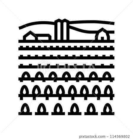 plantation farm line icon vector illustration 114369802
