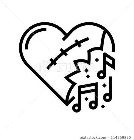 emo music line icon vector illustration emo music line icon vector illustration 114369850