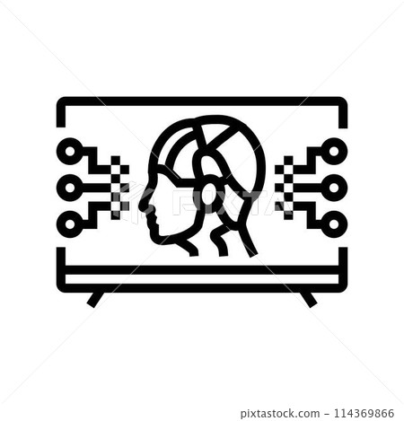 cyberpunk movie line icon vector illustration 114369866