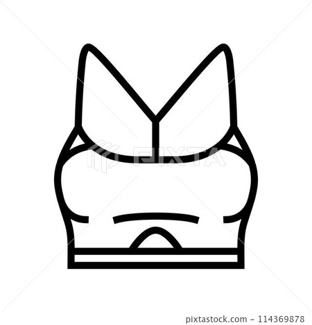 yoga top clothing line icon vector illustration yoga top clothing line icon vector illustration 114369878
