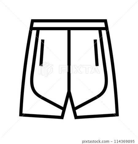 athletic short clothing line icon vector illustration athletic short clothing line icon vector illustration 114369895
