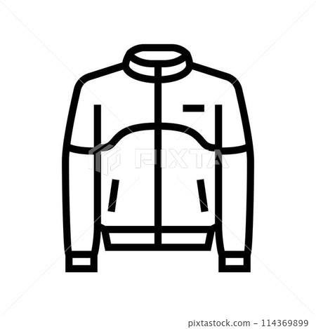 track jacket clothing line icon vector illustration 114369899