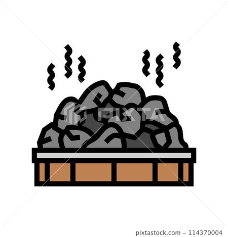 rocks sauna color icon vector illustration rocks sauna color icon vector illustration 114370004