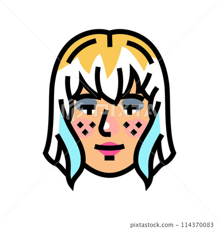 kawaii makeup color icon vector illustration kawaii makeup color icon vector illustration 114370083