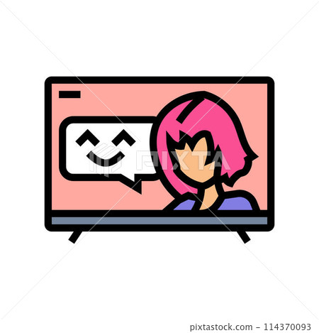 anime kawaii color icon vector illustration anime kawaii color icon vector illustration 114370093