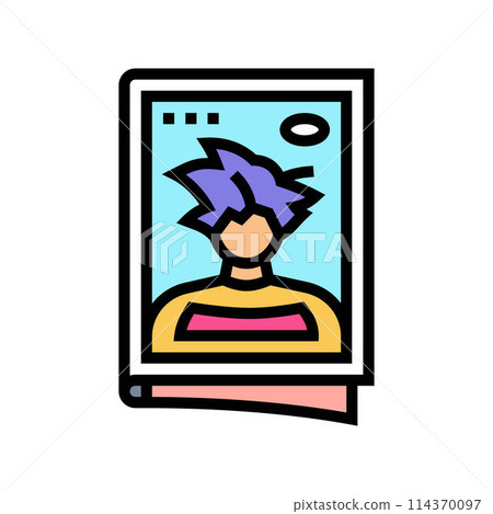 manga kawaii color icon vector illustration 114370097