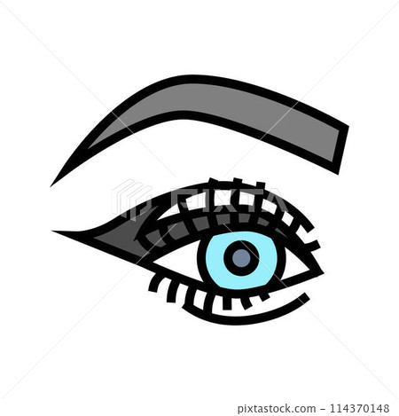 eyeliner emo color icon vector illustration 114370148