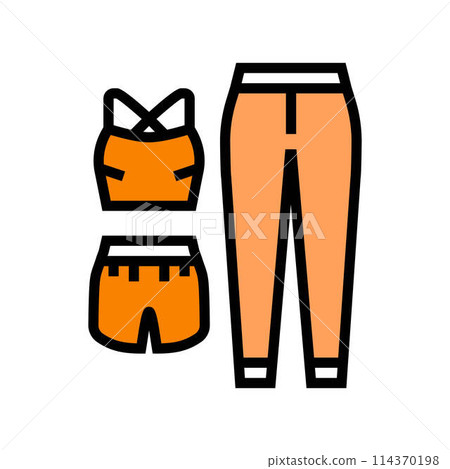 workout attire color icon vector illustration workout attire color icon vector illustration 114370198