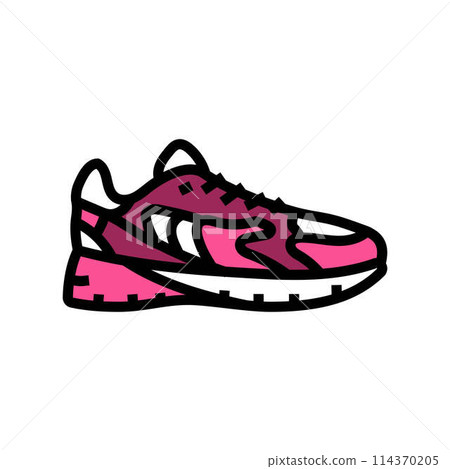sneakers clothing color icon vector illustration 114370205