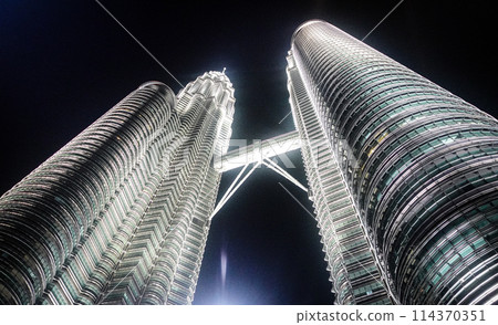 Petronas Twin Towers night view Petronas Twin Towers night view 114370351