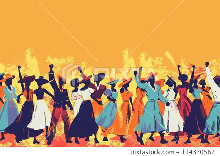 Illustration of Juneteenth or Freedom Day, Emancipation Day, strength, resilience and perseverance. 114370562