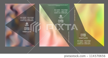 A set of backgrounds with a colorful gradient. Layout for the cover, brochure, catalog and creative design idea A set of backgrounds with a colorful gradient. Layout for the cover, brochure, catalog and creative design idea 114370656
