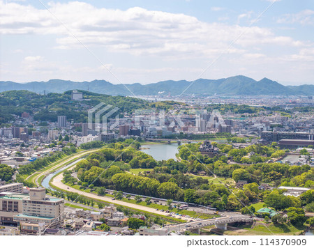 [空拍]旭川、岡山市和後樂園_7 114370909