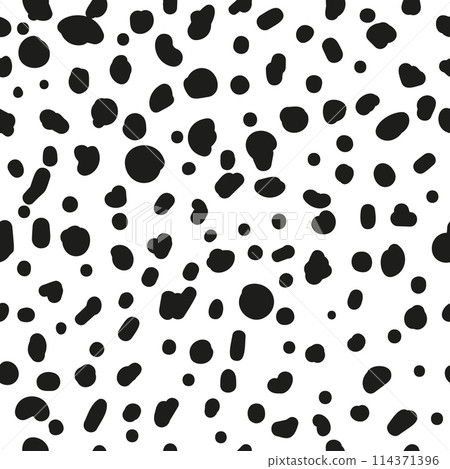 Monochrome seamless pattern with black doodle dots Monochrome seamless pattern with black doodle dots 114371396