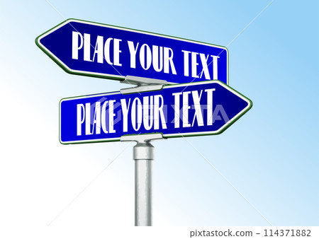 Pointer in different directions. Vector 3d hand drawn illustration. 114371882