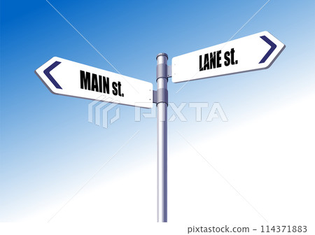 Pointer in different directions. Vector 3d hand drawn illustration. 114371883