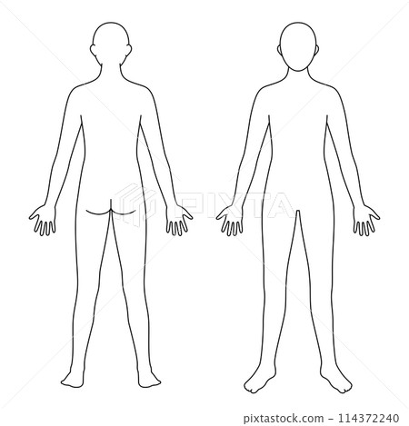 車身模型正面和背面黑白 114372240