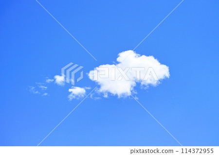 藍色的天空和雲圖像 114372955