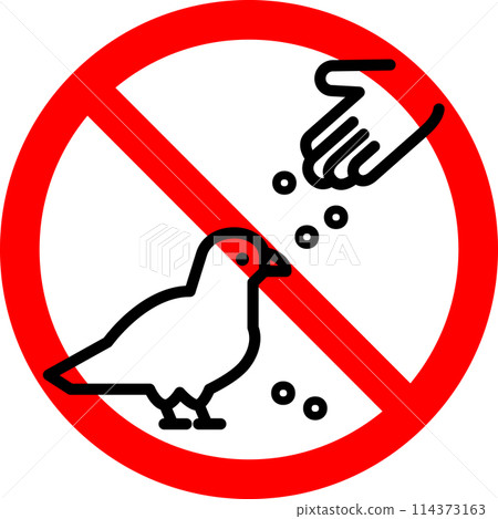 禁止餵食鴿子的標誌 114373163