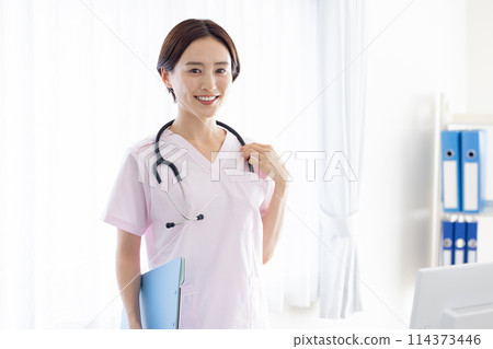 Medical Female Doctor Portrait 114373446