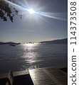 Sunset on the seaside terrace 114373508