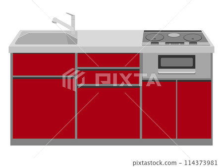 Kitchen sink and induction cooker 114373981