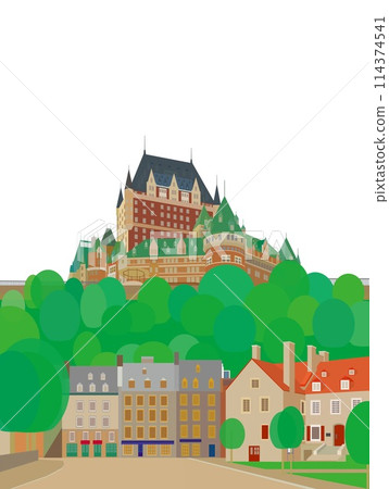 Quebec City Chateau Frontenac Canada Summer scenery 114374541