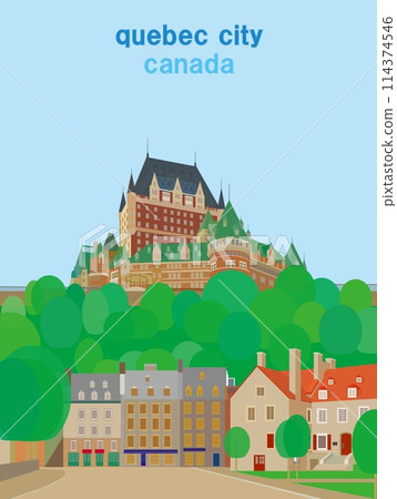 魁北克市芳堤娜城堡 加拿大 夏日風景 114374546