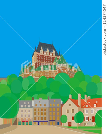 魁北克市芳堤娜城堡 加拿大 夏日風景 114374547