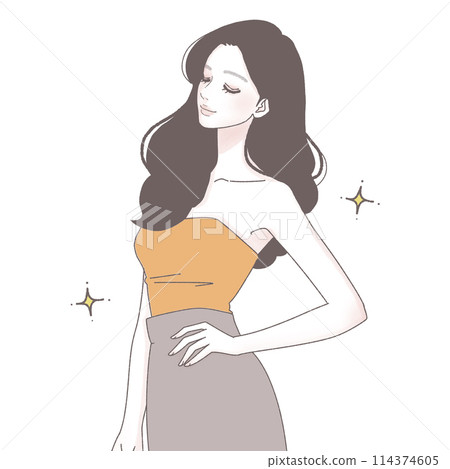 婦女和女孩插畫素材 114374605