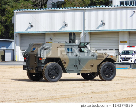 Ground Self-Defense Force light armored vehicle participating in a training exhibition 114374859