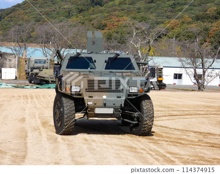 Ground Self-Defense Force light armored vehicle participating in a training exhibition Ground Self-Defense Force light armored vehicle participating in a training exhibition 114374915