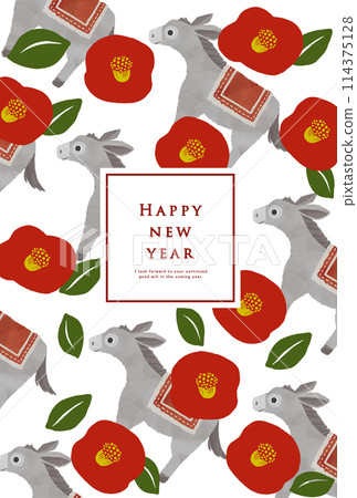 Year 2038 New Year's card template 114375128