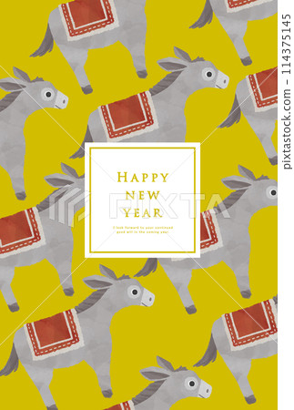 2026 Horse Year New Year's card template 2026 Horse Year New Year's card template 114375145