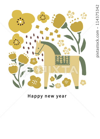 2026年新年賀卡模板 114375342