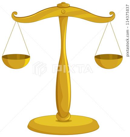 Golden Balance Scale of Justice 114375837