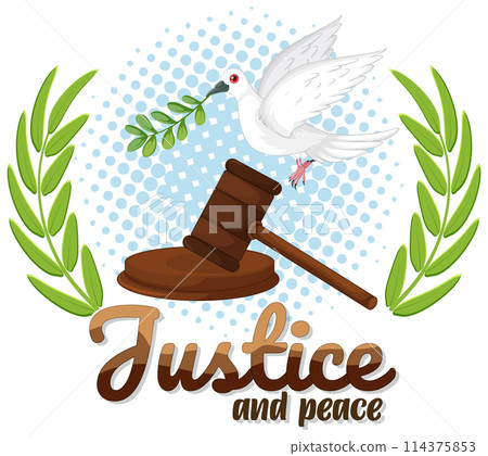 Justice and Peace Concept Illustration Justice and Peace Concept Illustration 114375853