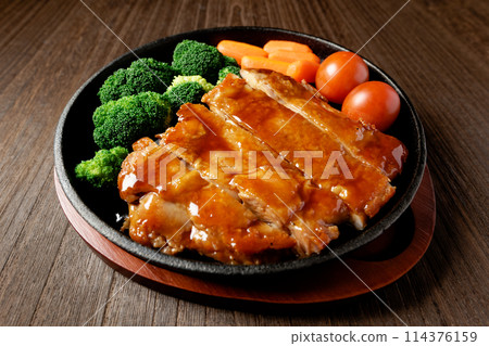 Teriyaki chicken steak 114376159