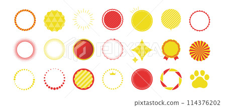 A set of various round frames that are easy to use as a design accent. 114376202