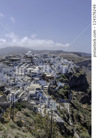 Greece, Santorini, Fira, Landscape of the capital 114376249