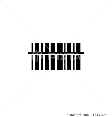 Scan Bar Code Flat Vector Icon 114376458