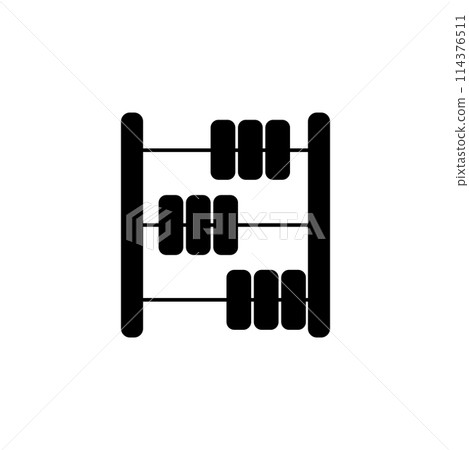 School Mathematics Abacus Flat Vector Icon 114376511